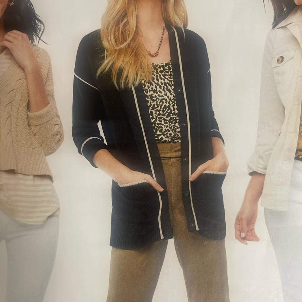 Large Black CAbi Comfort Cardigan